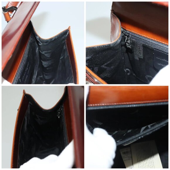 Salvatore Ferragamo Gancini Shoulder Bag Leather Brown Auth - Picture 15 of 16